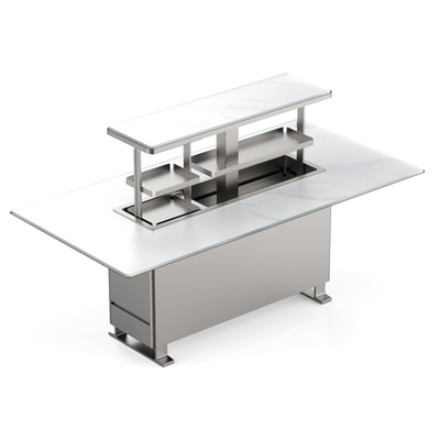 Home Arredamento Leggio di alluminio moderno Tavolo da pranzo con frigorifero Sollevato e intelligente