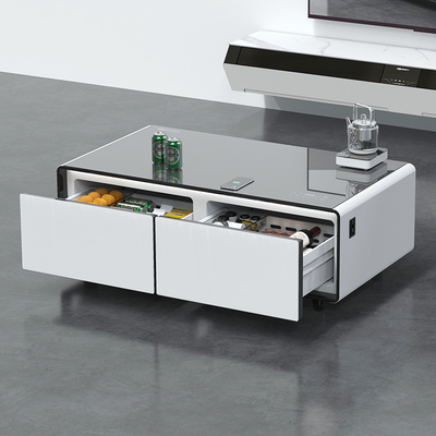 Tavolo da caffè mini frigorifero multifunzione con ricarica wireless e lettore musicale