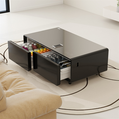 Disegno scolastico Multifunzionale Rifrigeratore Tavolo da caffè con ricarica wireless