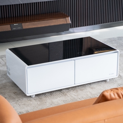 Smart LED Light Coffee Table per mini frigorifero e congelatore in arredamento domestico di lusso