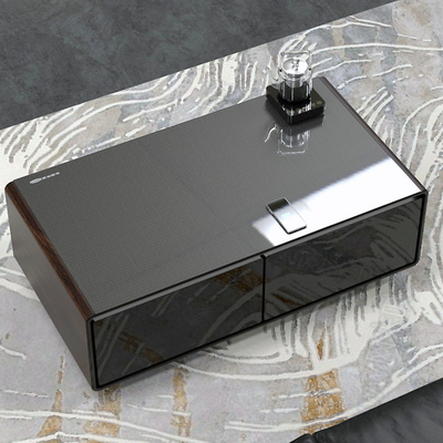 Trasforma il tuo spazio abitativo con un moderno tavolo da caffè intelligente e un cassetto di raffreddamento incorporato