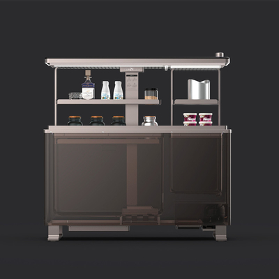 Compressore incorporato Tavolo di ghiaccio da sollevare per tavola da caffè multifunzione in lega di alluminio