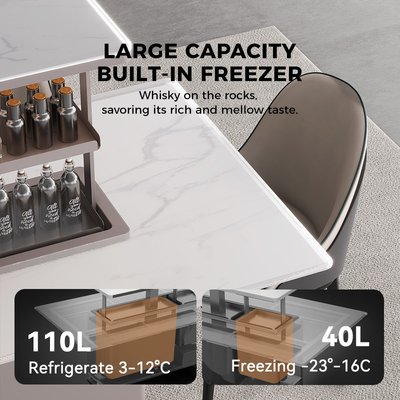 Home Arredamento Leggio di alluminio moderno Tavolo da pranzo con frigorifero Sollevato e intelligente