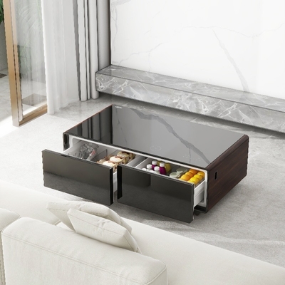 Home Arredamento 2024 Tavolo da caffè intelligente multifunzione con cassetto congelato