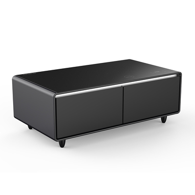 Villia Smart Coffee Table regolabile con frigorifero a doppia porta e lettore musicale