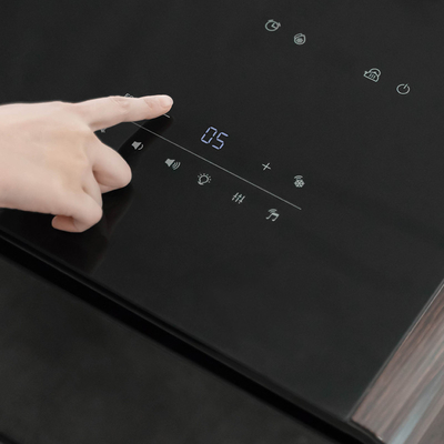 Smart Tempered Glass Top Tavolo da caffè in legno per mobili da letto 1295*705*460mm