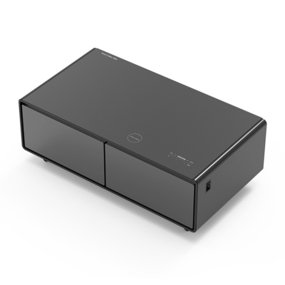 Villia Smart Coffee Table regolabile con frigorifero a doppia porta e lettore musicale