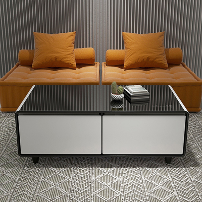 1295*705*460 mm Tavolo elettrico in legno con vetro temperato e 2 porte di ricarica USB