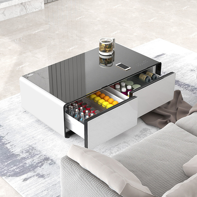 Mini frigorifero regolabile in altezza con ricarica wireless USB e design moderno