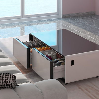 Disegno scolastico Multifunzionale Rifrigeratore Tavolo da caffè con ricarica wireless