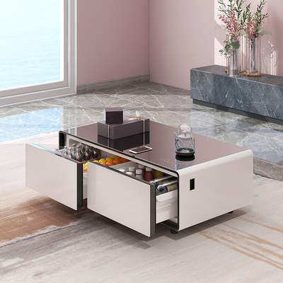 Disegno scolastico Multifunzionale Rifrigeratore Tavolo da caffè con ricarica wireless