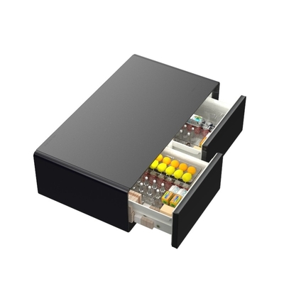 Hotel frigorifero Wine Cooler con altoparlante musicale e ricarica wireless in legno nero