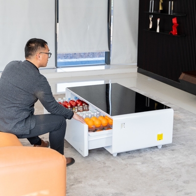 Home Arredamento Generale Tavolo da caffè intelligente con cassetto congelato e ricarica wireless