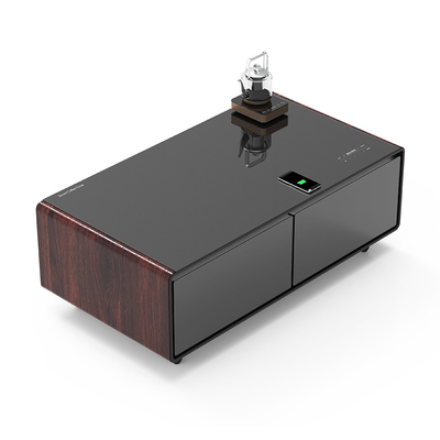 Music Player Arredamento del soggiorno Tavolo da caffè regolabile con caricabatterie senza fili Mini frigorifero
