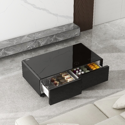 Smart LED Light Coffee Table per mini frigorifero e congelatore in arredamento domestico di lusso