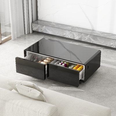 Smart LED Light Coffee Table per mini frigorifero e congelatore in arredamento domestico di lusso