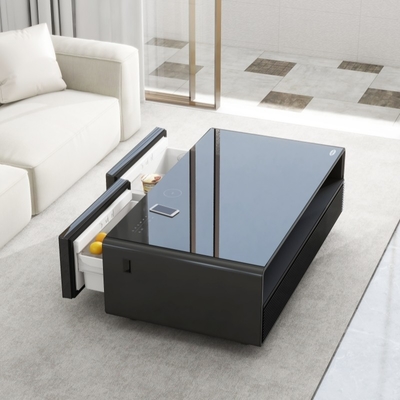 Smart LED Light Coffee Table per mini frigorifero e congelatore in arredamento domestico di lusso