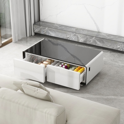 Smart LED Light Coffee Table per mini frigorifero e congelatore in arredamento domestico di lusso
