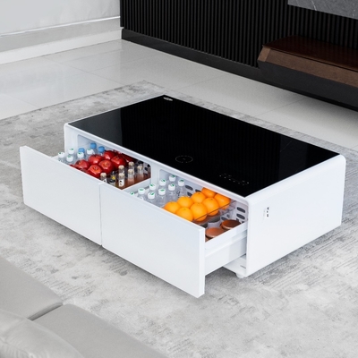 Bianco/Nero/Legno Tavolo del soggiorno per la casa Mobile intelligente Freezer frigorifero con lettore musicale