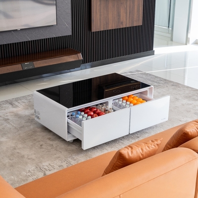 Arredamento per camere da letto d'albergo Tavolo da caffè moderno con cassetto frigorifero