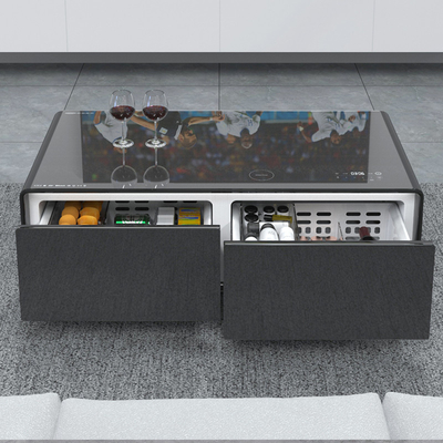 Modern Smart Furniture Tavolo da caffè con lettore musicale e cassetto di ricarica wireless