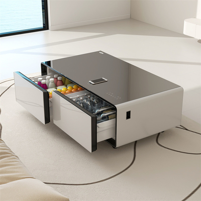 Tavolo di ricarica wireless del soggiorno elettrico con design moderno e rubinetto dell'acqua fredda