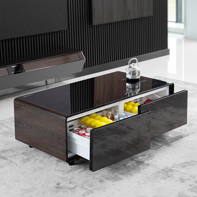Tavolo da caffè intelligente 135L Frigorifero Capacità Doppio cassettiere Ricarica wireless Mini frigorifero