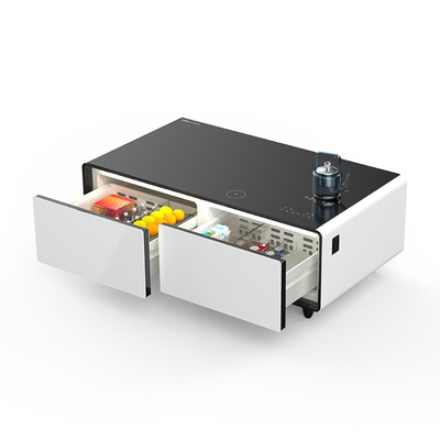 Mini tavolo frigorifero in camera da letto con tavolo in acciaio inossidabile e tavolo da caffè multifunzione