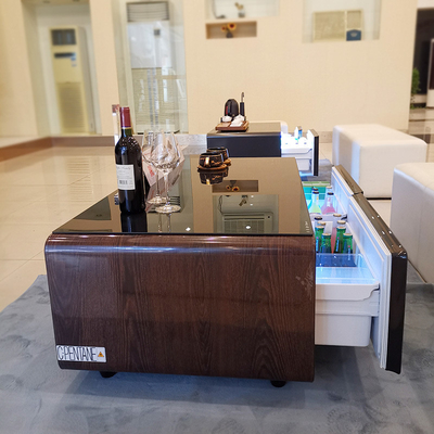 Mobili per la vita moderna Voltaggio 110-240V Tavolo da caffè con cassetto di raffreddamento e luce a LED