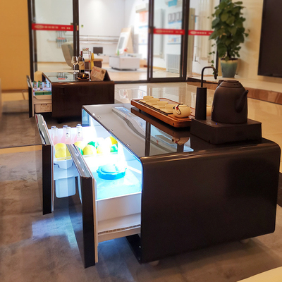 Mobili per la vita moderna Voltaggio 110-240V Tavolo da caffè con cassetto di raffreddamento e luce a LED