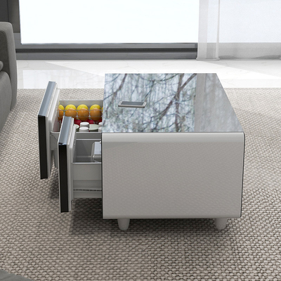 2024 Smart Coffee Table per cassetti frigoriferi e ricarica wireless nel soggiorno