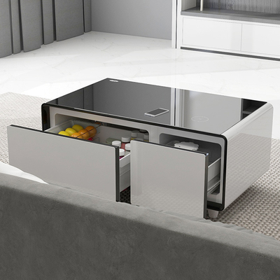 Home Arredamento Tavolo da caffè intelligente con cassetto congelato e mini frigorifero multifunzione