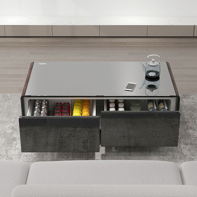 Garage Smart Coffee Table Frigger con 2 cassetti e funzionalità di ricarica wireless