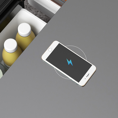 Tavolo musicale con ricarica wireless Mini frigorifero con cassetto di raffreddamento e capacità di 60L