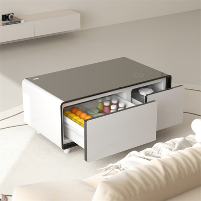 Tavolo da caffè intelligente multifunzionale regolabile con ricarica wireless e lettore musicale