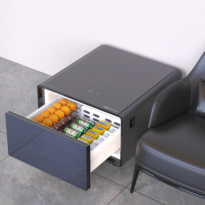 2024 Mobile multifunzione per tavolo da caffè intelligente con mini frigorifero e ricarica wireless