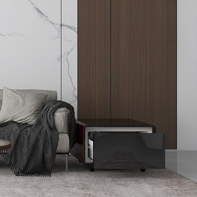 2024 Mobile multifunzione per tavolo da caffè intelligente con mini frigorifero e ricarica wireless