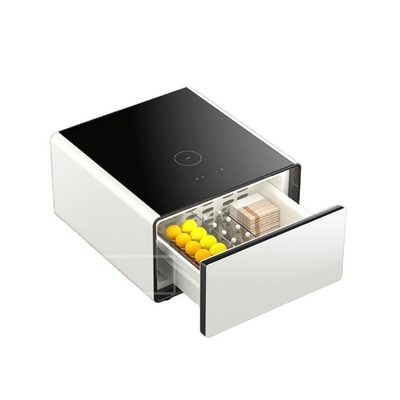 Mini cassetto da tavolo da lato Birra bevande raffreddatore con vetro temperato e ricarica wireless