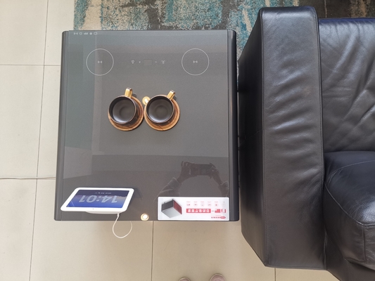 Modern Smart Coffee Table con vetro temperato e wine cooler Peso lordo 33,5 kg