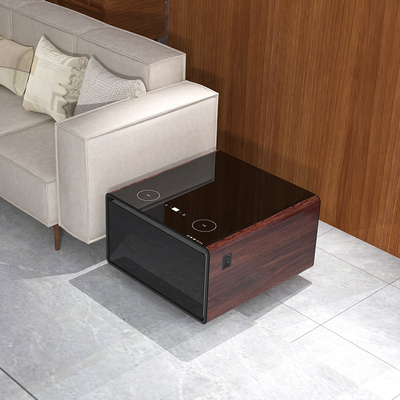 Modern Smart Coffee Table con vetro temperato e wine cooler Peso lordo 33,5 kg