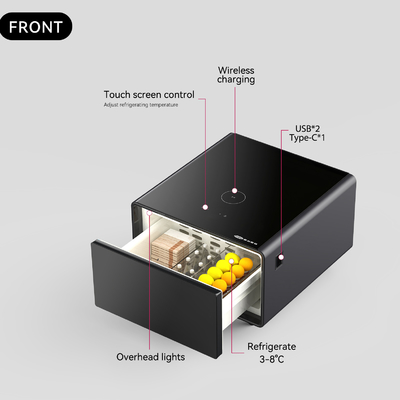 Modern Smart Coffee Table con vetro temperato e wine cooler Peso lordo 33,5 kg