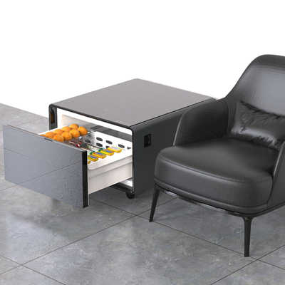Refrigeratore da tavolo con ricarica wireless per trucco e prodotti di bellezza in nero