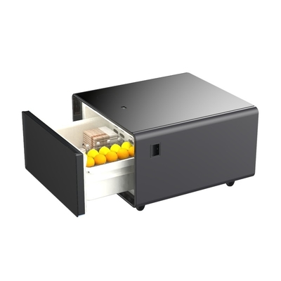 Refrigeratore da tavolo con ricarica wireless per trucco e prodotti di bellezza in nero