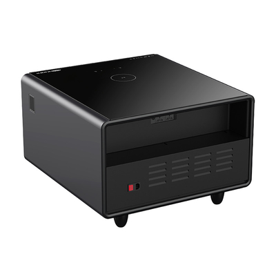 Refrigeratore da tavolo con ricarica wireless per trucco e prodotti di bellezza in nero