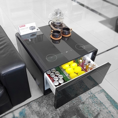 Smart Coffee Table Red Wine Cooler Frigorifero con mobili per porte in vetro a stampa 3D