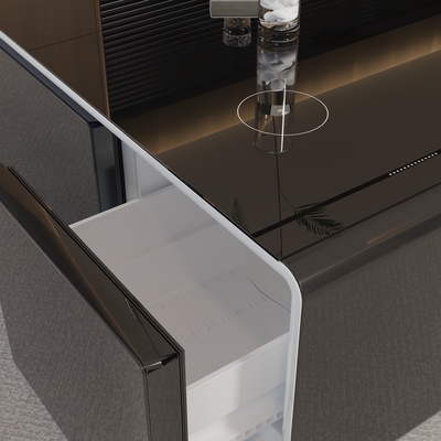 2024 Tavolo da caffè intelligente surgelato con frigorifero integrato e copertura in vetro temperato