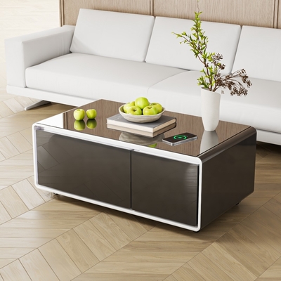 2024 Modern Smart Coffee Table con ricarica wireless e refrigerazione a raffreddamento diretto
