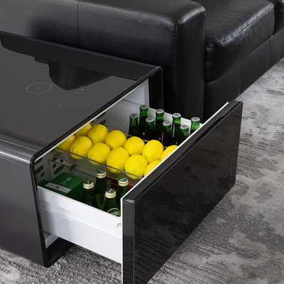 Salotto in stile nordico moderno con ricarica wireless Smart Side Table con parametri USB