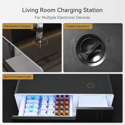 2024 Modern Smart Coffee Table con ricarica wireless e refrigerazione a raffreddamento diretto