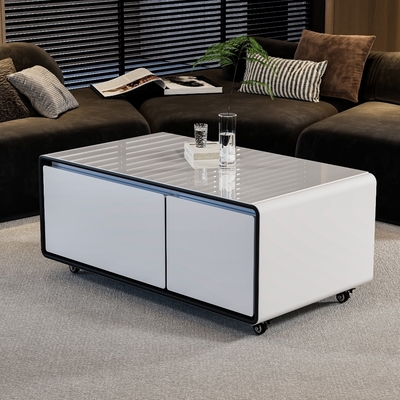 Hotel Function Smart Bedside Coffee Table con ricarica wireless USB e frigorifero moderno